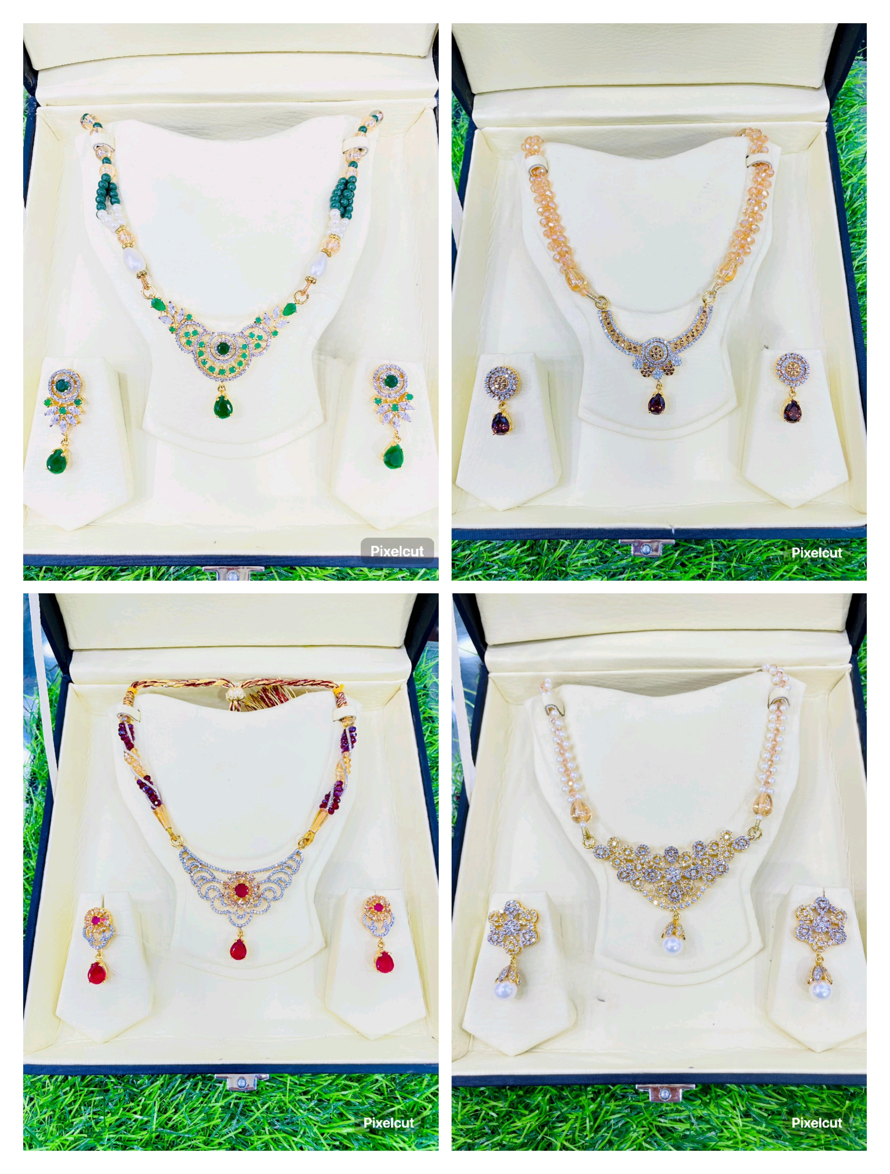 Silver gold plated bridal half set 4 designs